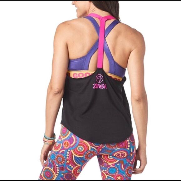 New! Zumba Feel Good Dance Good Tank Top Sz L - Picture 2 of 7